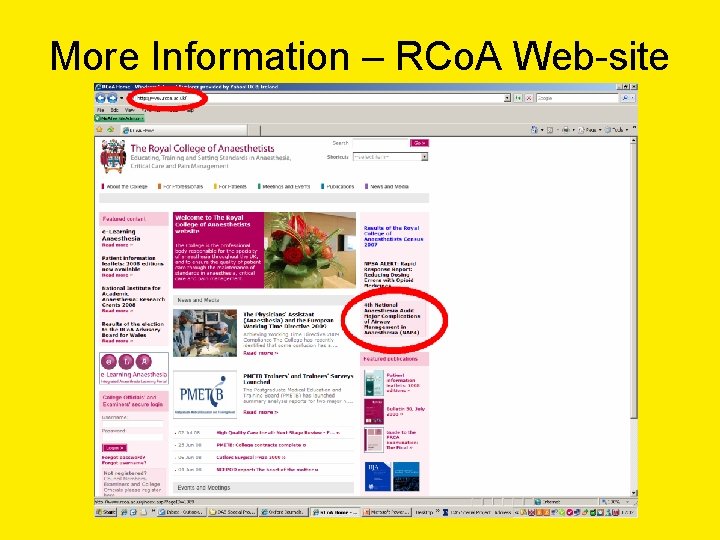 More Information – RCo. A Web-site 