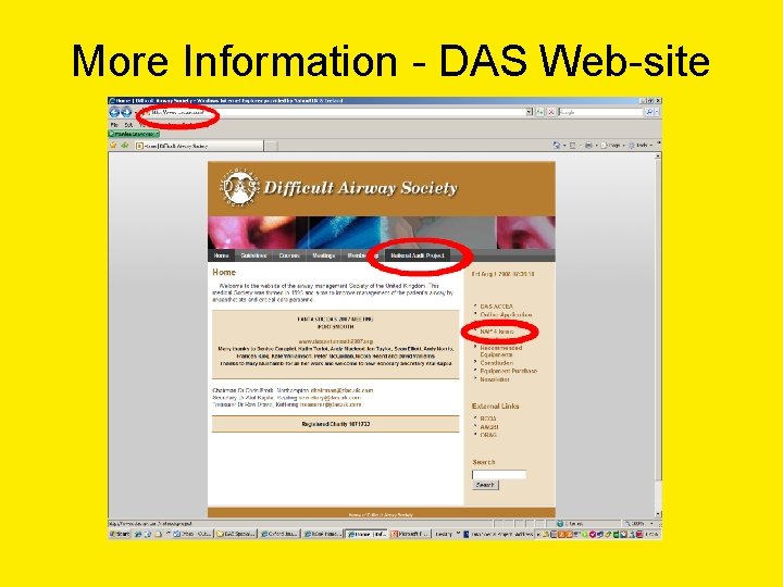 More Information - DAS Web-site 