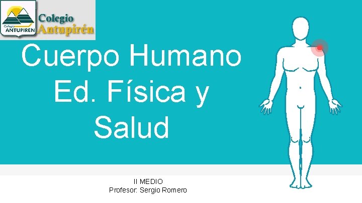 Cuerpo Humano Ed. Física y Salud II MEDIO Profesor: Sergio Romero 