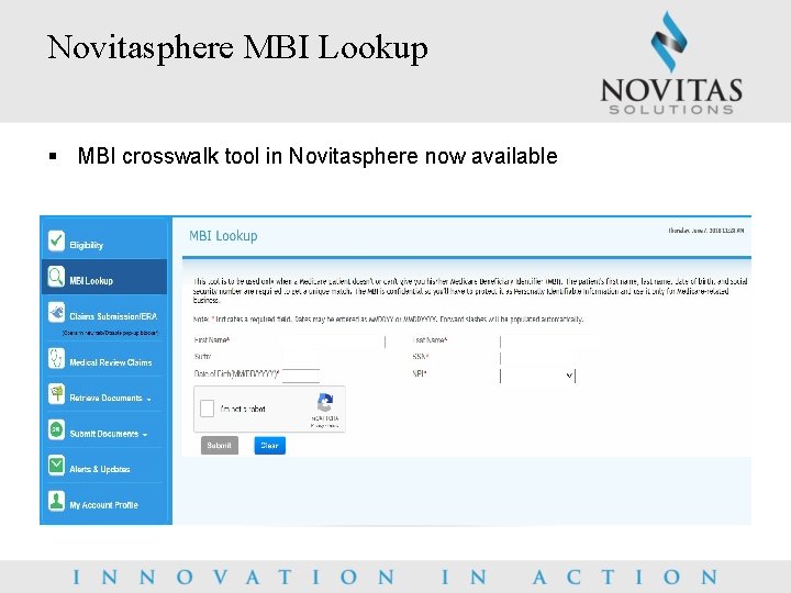 Novitasphere MBI Lookup § MBI crosswalk tool in Novitasphere now available 
