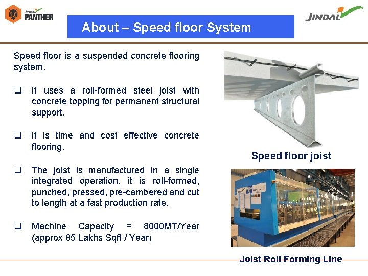 About – Speed floor System Speed floor is a suspended concrete flooring system. q