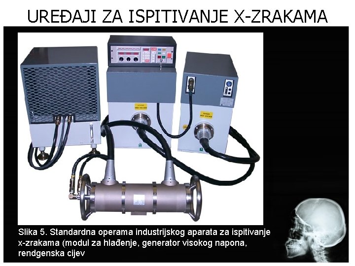 UREĐAJI ZA ISPITIVANJE X-ZRAKAMA Slika 5. Standardna operama industrijskog aparata za ispitivanje x-zrakama (modul