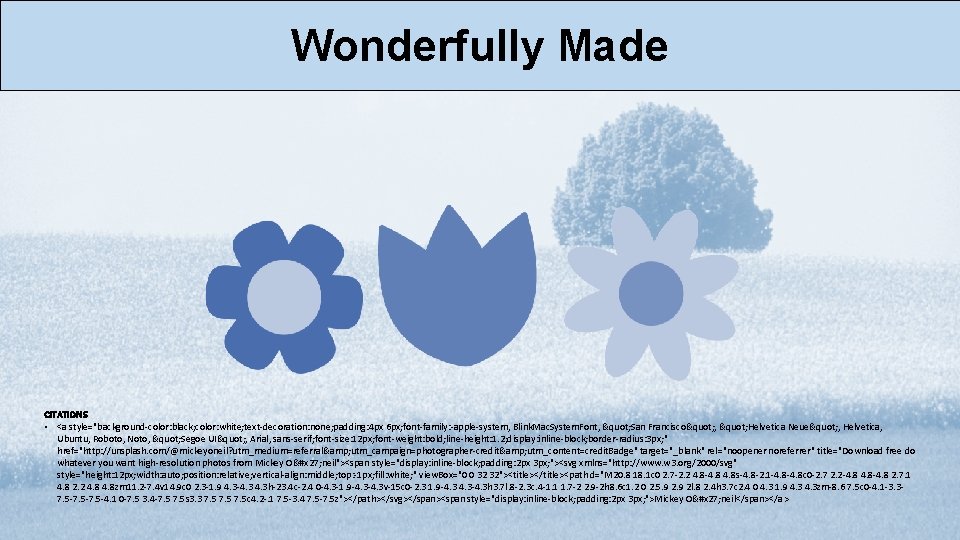 Wonderfully Made CITATIONS • <a style="background-color: black; color: white; text-decoration: none; padding: 4 px