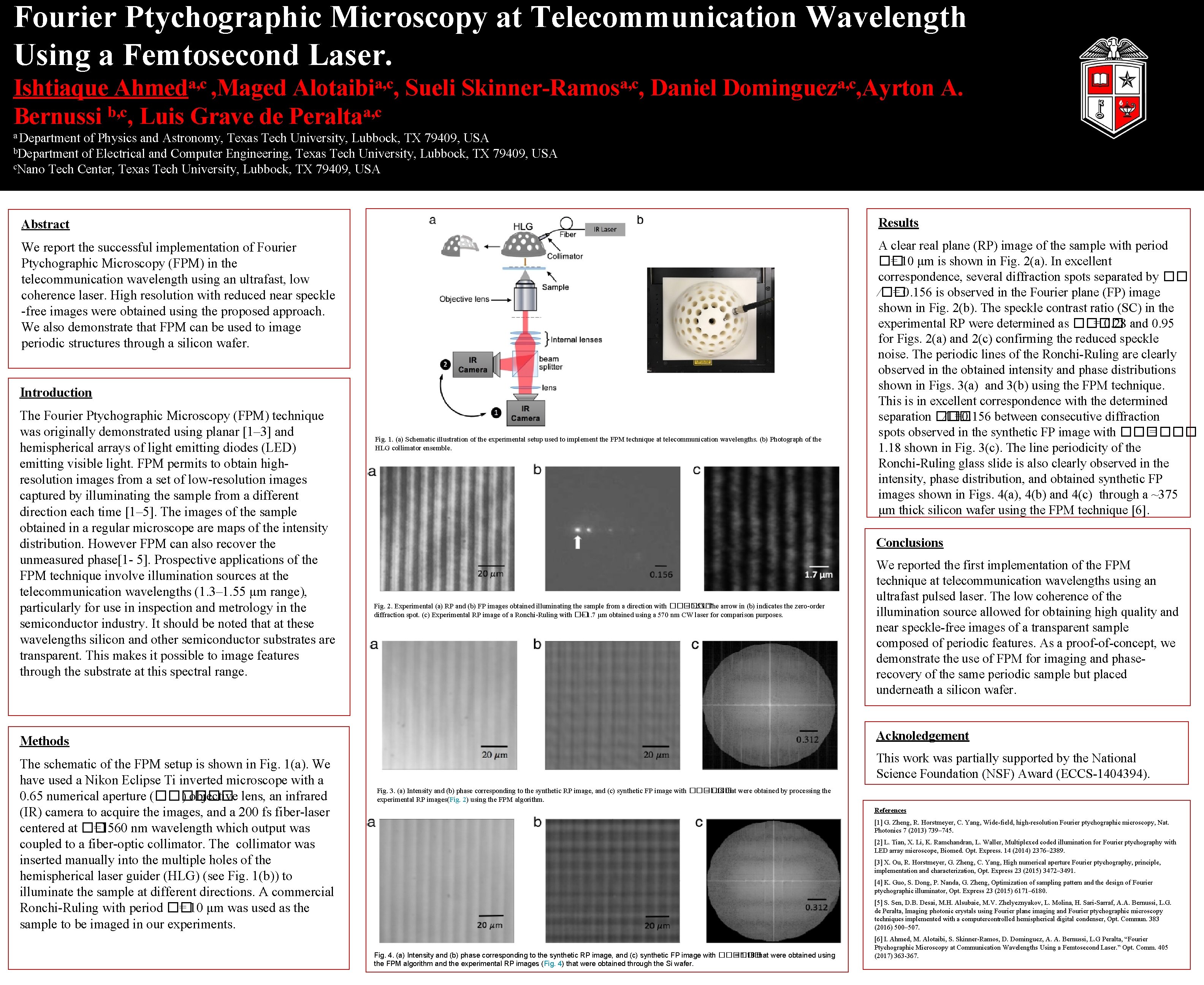 Fourier Ptychographic Microscopy at Telecommunication Wavelength Using a Femtosecond Laser. a, c Ahmed ,