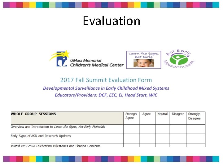 Evaluation Evaluation