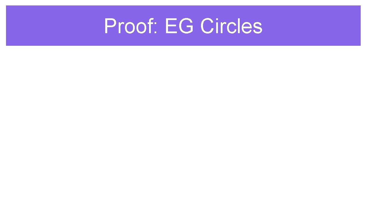 Proof: EG Circles 