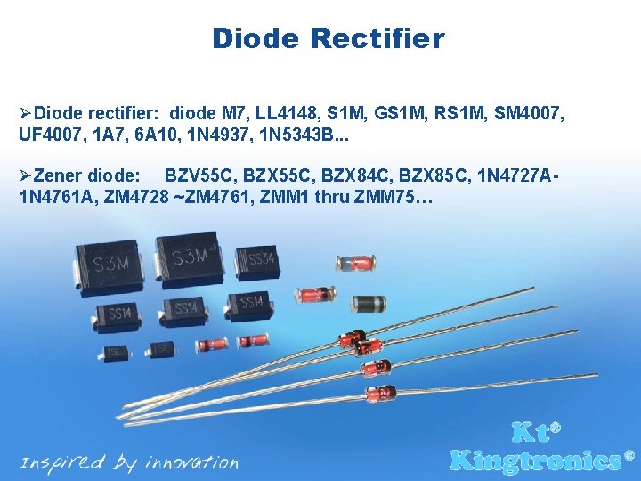 Diode Rectifier ØDiode rectifier: diode M 7, LL 4148, S 1 M, GS 1