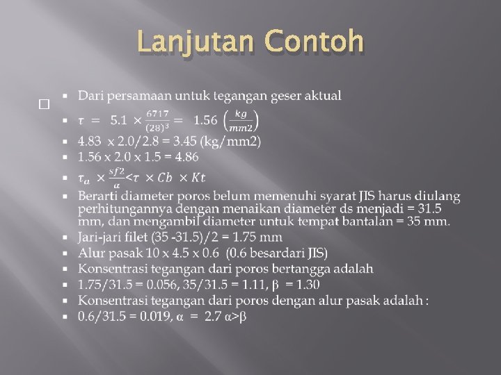 Lanjutan Contoh � 