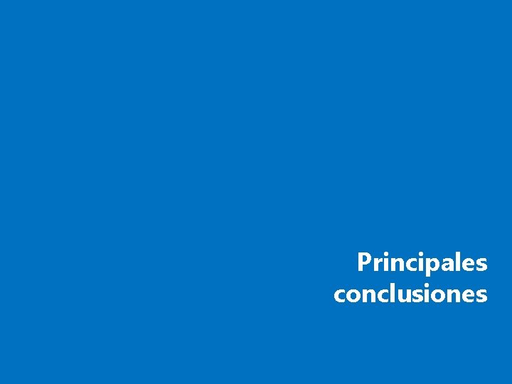 Principales conclusiones 