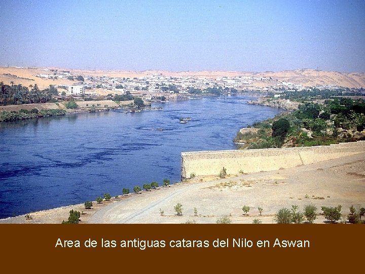 Area de las antiguas cataras del Nilo en Aswan 