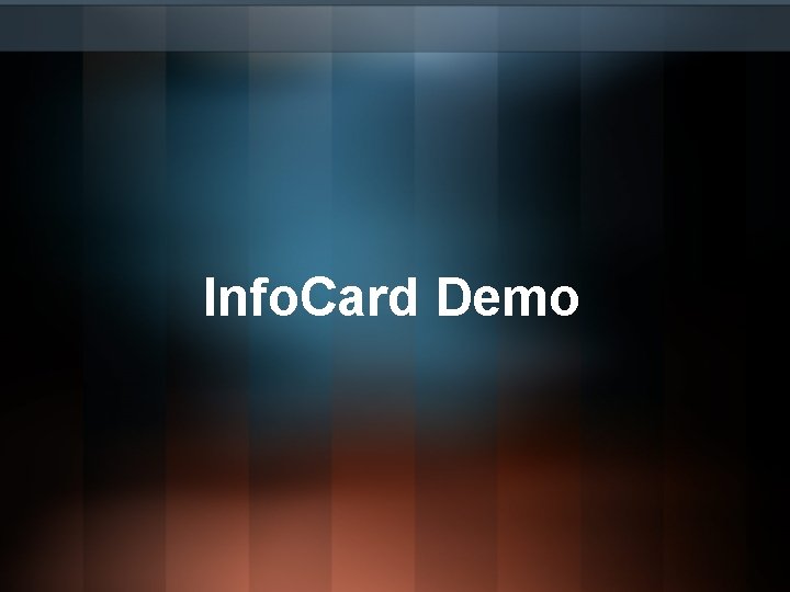 Info. Card Demo Info. Card Demo