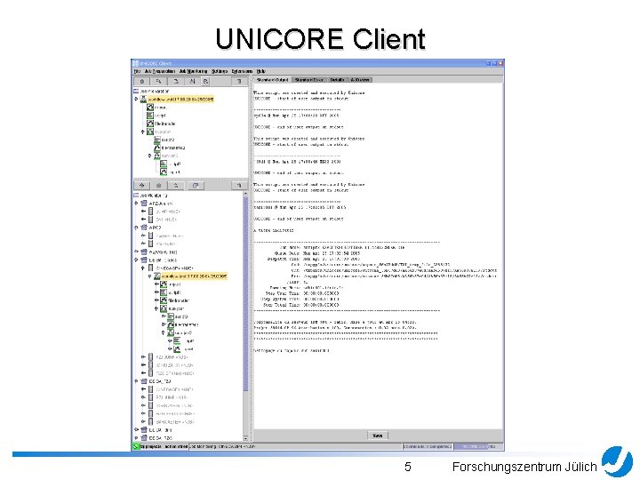 UNICORE Client 5 Forschungszentrum Jülich 