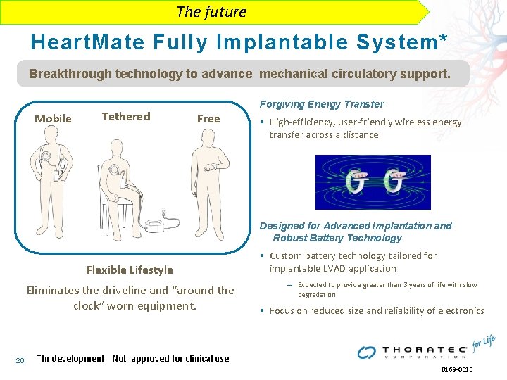 The future Heart. Mate Fully Implantable System* Breakthrough technology to advance mechanical circulatory support. The future Heart. Mate Fully Implantable System* Breakthrough technology to advance mechanical circulatory support.