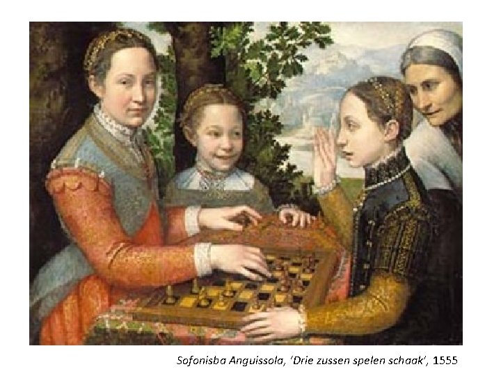 Sofonisba Anguissola, ‘Drie zussen spelen schaak’, 1555 