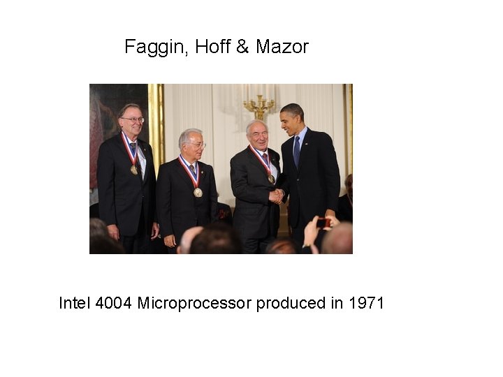 Faggin, Hoff & Mazor Intel 4004 Microprocessor produced in 1971 