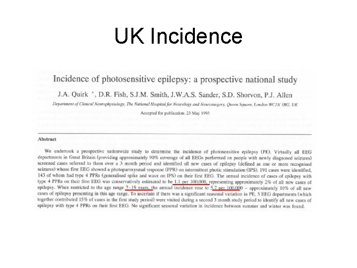 UK Incidence 