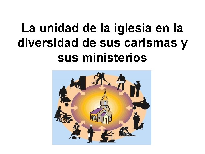 La unidad de la iglesia en la diversidad de sus carismas y sus ministerios