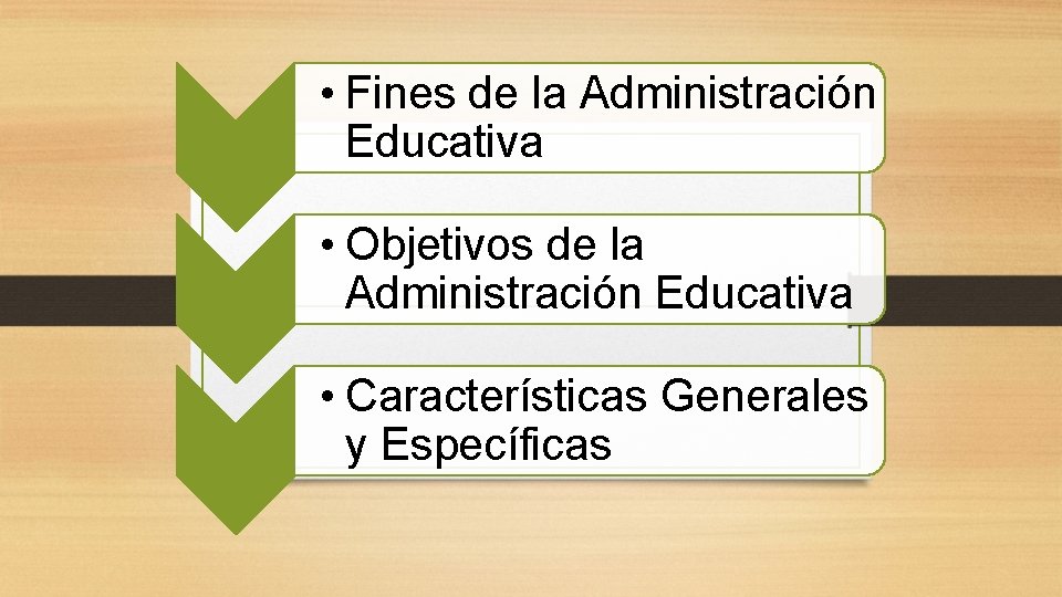  • Fines de la Administración Educativa • Objetivos de la Administración Educativa •