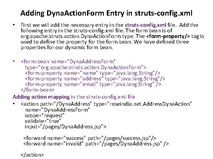 error creating form bean of class org.apache.struts.action.actionform