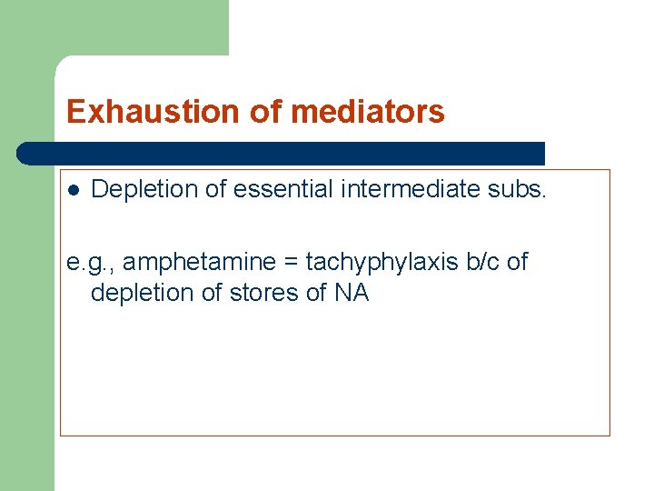 Dr Shaban Ali Desensitization Tachphylaxis Reduction Of Effect