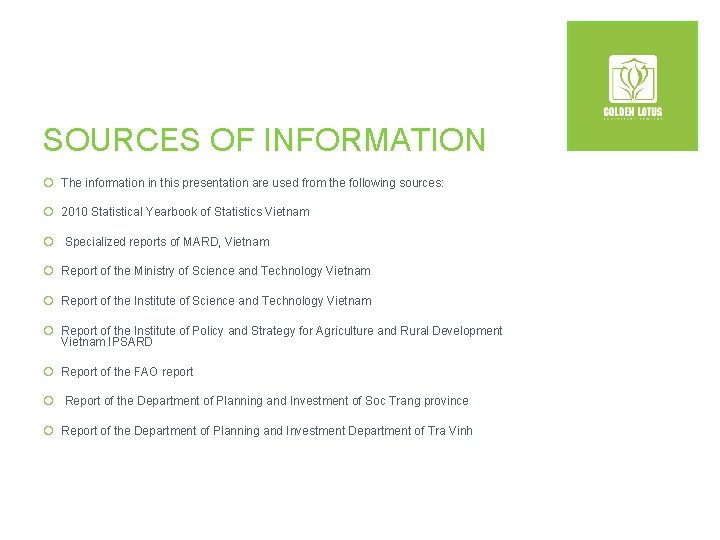 SOURCES OF INFORMATION ¡ The information in this presentation are used from the following