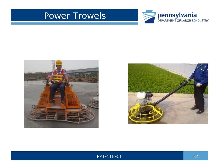 Power Trowels PPT-118 -01 23 