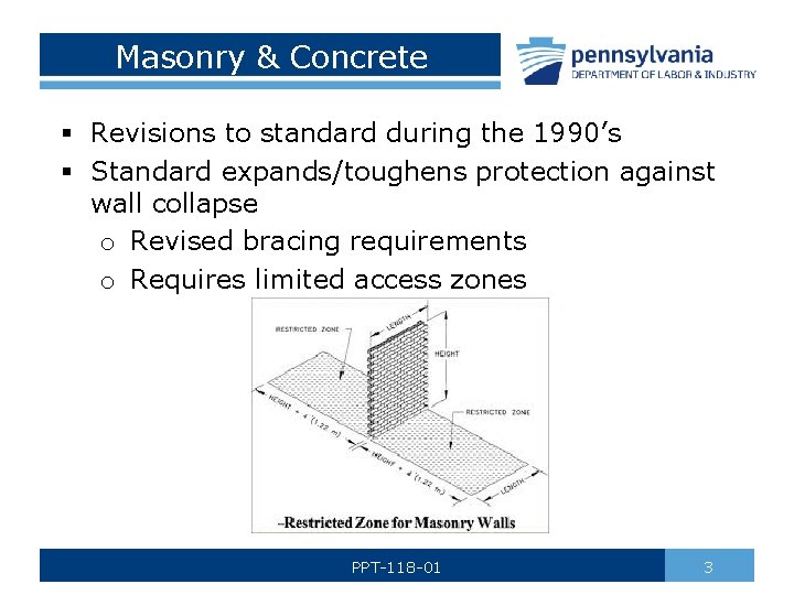 Masonry & Concrete § Revisions to standard during the 1990’s § Standard expands/toughens protection