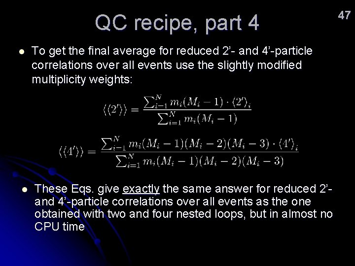 QC recipe, part 4 l l To get the final average for reduced 2’-