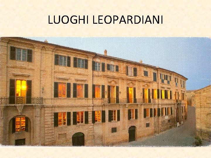 LUOGHI LEOPARDIANI 