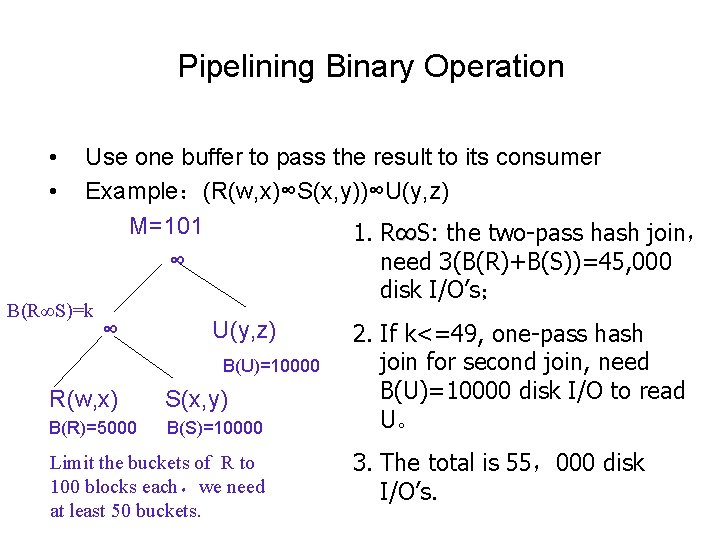 Pipelining Binary Operation • • Use one buffer to pass the result to its