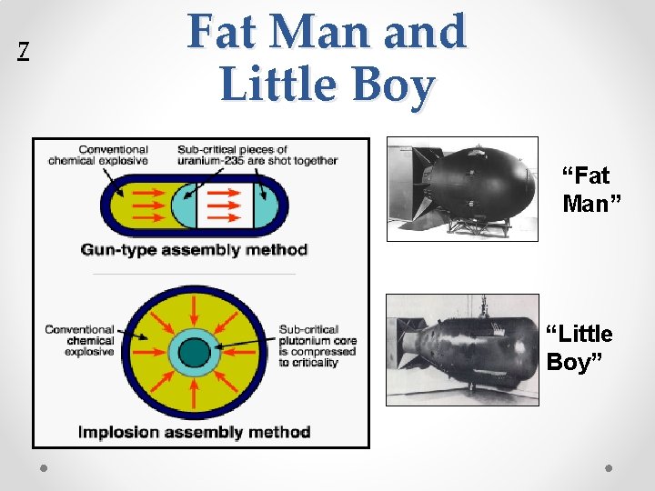 7 Fat Man and Little Boy “Fat Man” “Little Boy” 