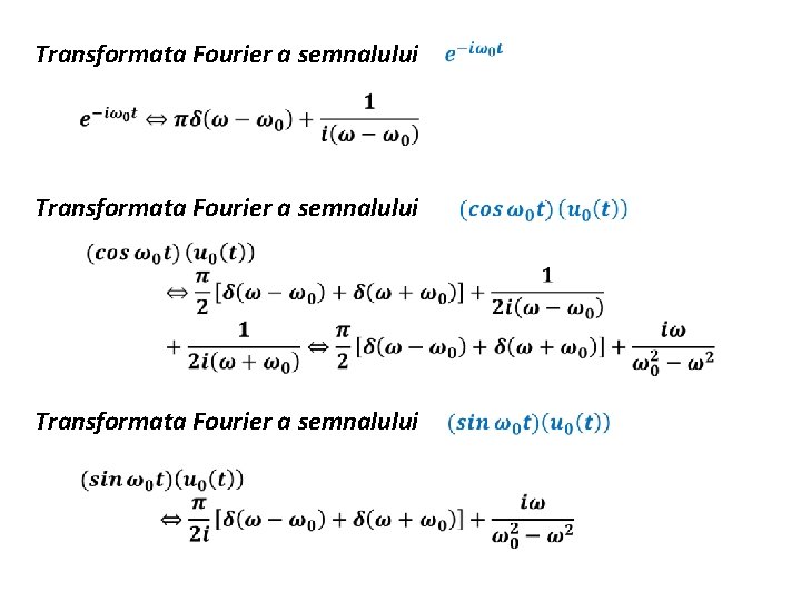 Transformata Fourier a semnalului 