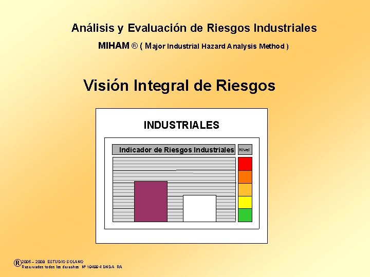 Análisis y Evaluación de Riesgos Industriales MIHAM ® ( Major Industrial Hazard Analysis Method