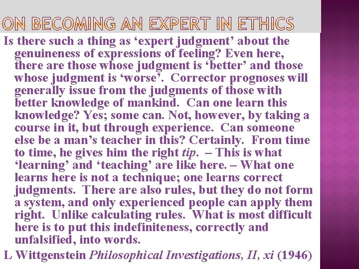 Is there such a thing as ‘expert judgment’ about the genuineness of expressions of