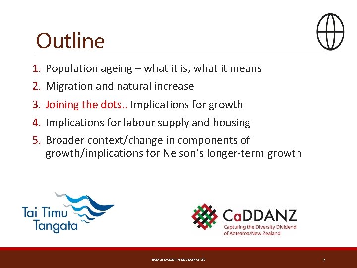 Outline 1. 2. 3. 4. 5. Population ageing – what it is, what it