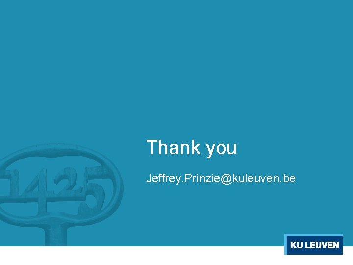 Thank you Jeffrey. Prinzie@kuleuven. be 
