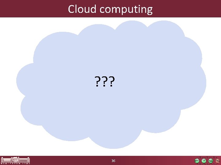 Cloud computing ? ? ? 36 