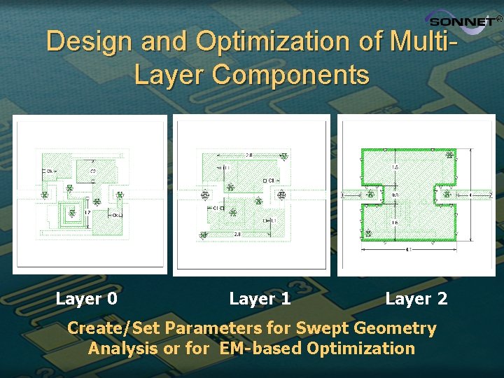 Design and Optimization of Multi. Layer Components Layer 0 Layer 1 Layer 2 Create/Set