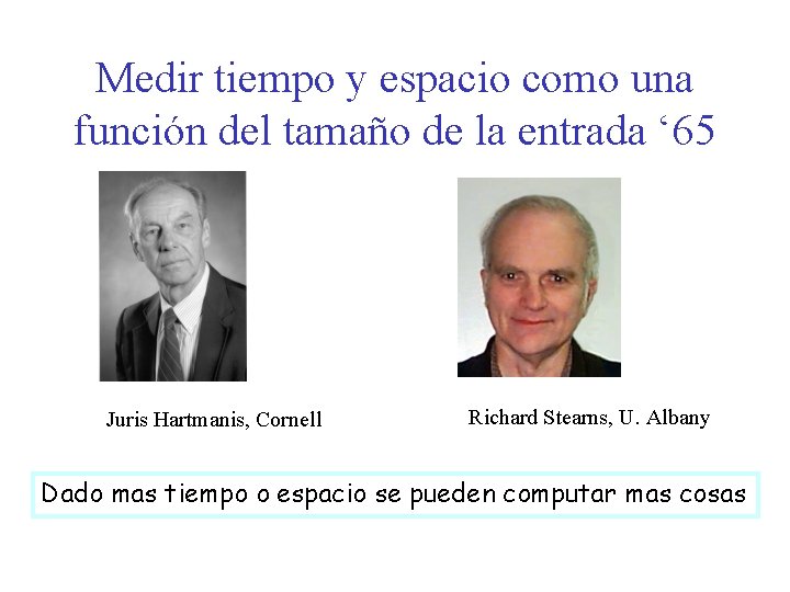 Medir tiempo y espacio como una función del tamaño de la entrada ‘ 65