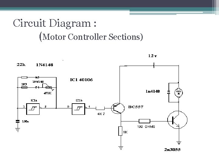 Circuit Diagram : (Motor Controller Sections) 