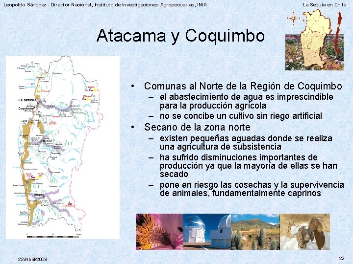 Leopoldo Sánchez - Director Nacional, Instituto de Investigaciones Agropecuarias, INIA La Sequía en Chile