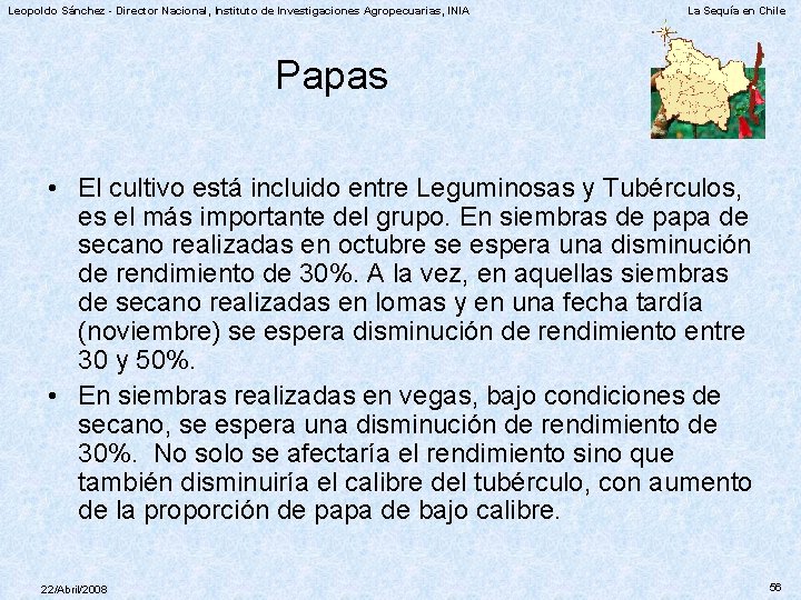 Leopoldo Sánchez - Director Nacional, Instituto de Investigaciones Agropecuarias, INIA La Sequía en Chile