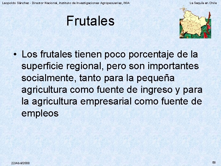 Leopoldo Sánchez - Director Nacional, Instituto de Investigaciones Agropecuarias, INIA La Sequía en Chile