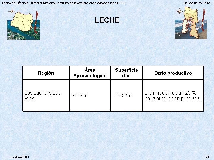 Leopoldo Sánchez - Director Nacional, Instituto de Investigaciones Agropecuarias, INIA La Sequía en Chile