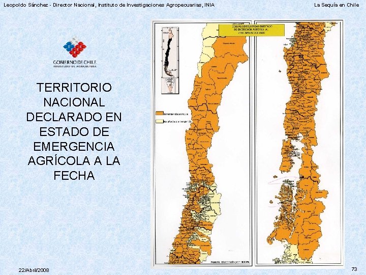 Leopoldo Sánchez - Director Nacional, Instituto de Investigaciones Agropecuarias, INIA La Sequía en Chile