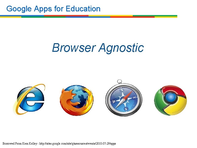 Google Apps for Education Browser Agnostic Borrowed From Kern Kelley - http: //sites. google.