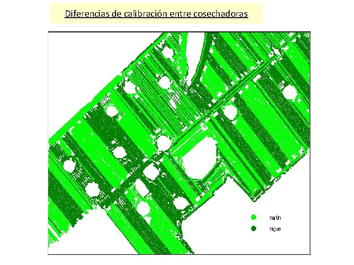 Diferencias de calibración entre cosechadoras 