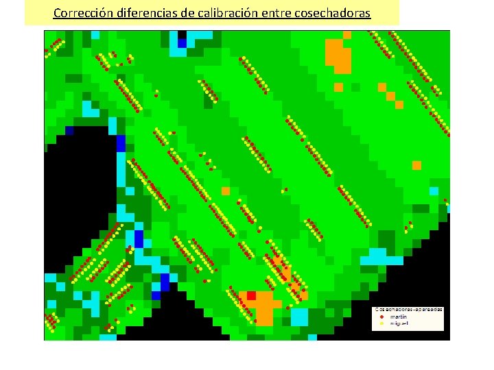 Corrección diferencias de calibración entre cosechadoras 