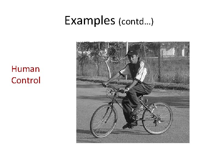 Examples (contd…) Human Control 