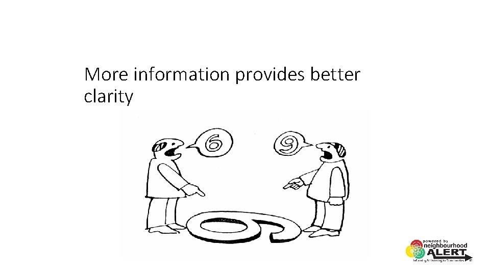 More information provides better clarity 